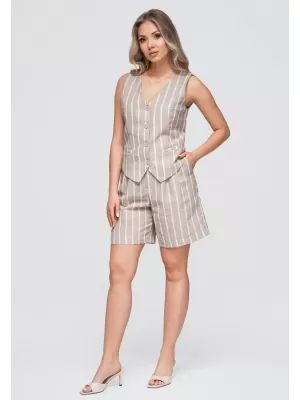 Dámský kabát OMBRE OW-VE-E0008 BEIGE