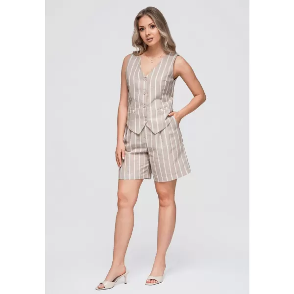  Dámský kabát OMBRE OW-VE-E0008 BEIGE 