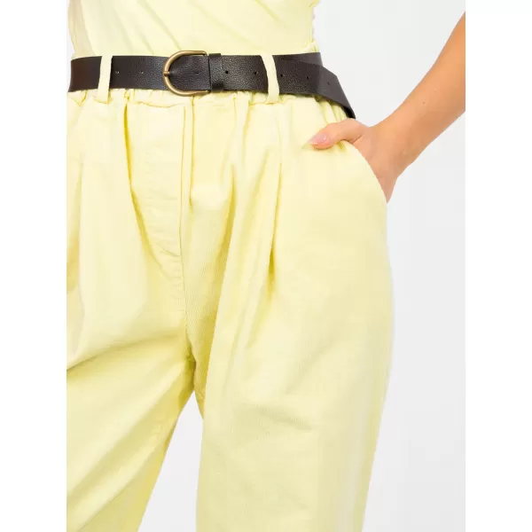  Dámské kalhoty ITALY MODA MI-SP-2690.00 BRIGHT YELLOW 