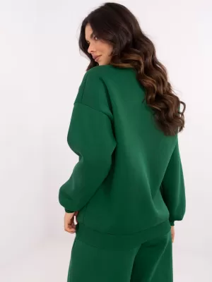 Dámská mikina MY RED LIPS EM-BL-617-15.51P DARK GREEN