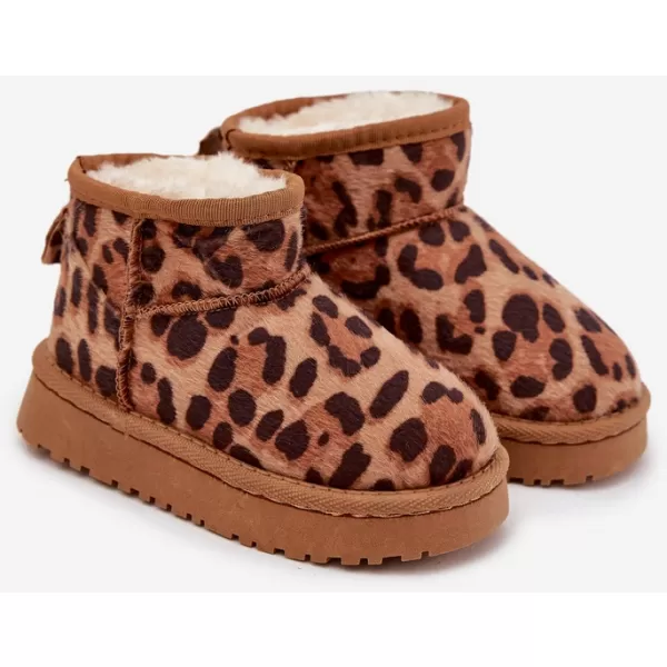 Dětské sněhule BOTO 20400-1/E2E/3E LEOPARD PRINT 