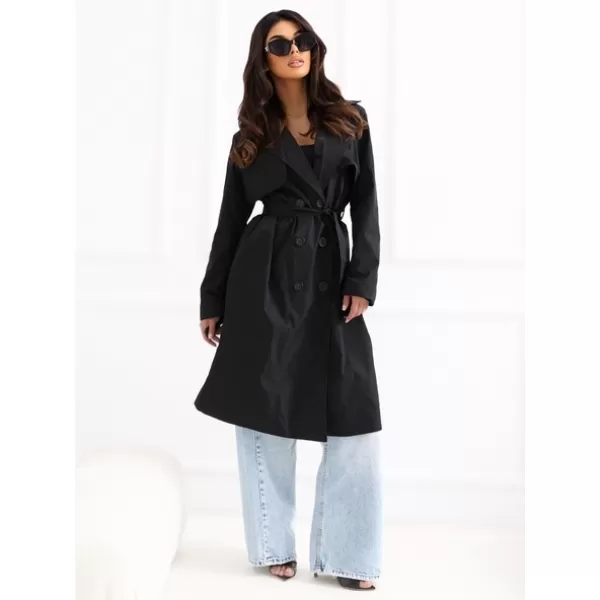 Dámský kabát RUE PARIS IT-PL-FL8808.01 BLACK 