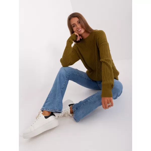  Dámský svetr WOOL FASHION ITALIA AT-SW-2338.14P OLIVE 