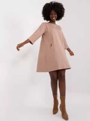 Dámské šaty RELEVANCE RV-SK-6274.36P DARK BEIGE