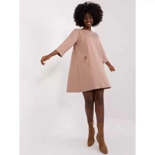  Dámské šaty RELEVANCE RV-SK-6274.36P DARK BEIGE 