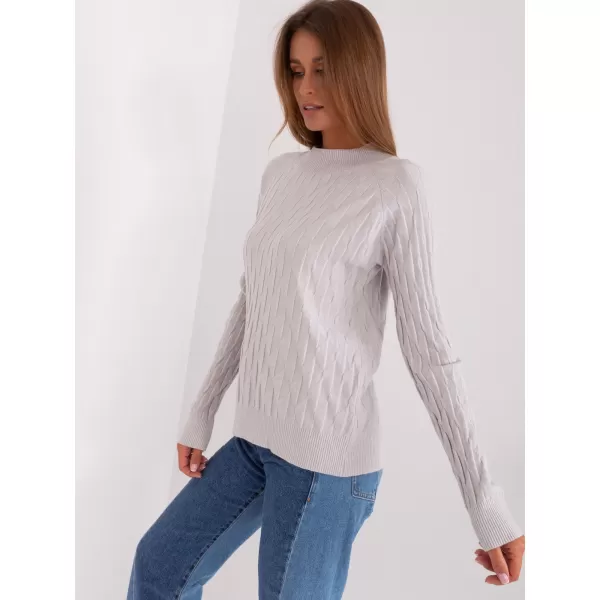  Dámský svetr WOOL FASHION ITALIA AT-SW-2326.37X LIGHT GREY 