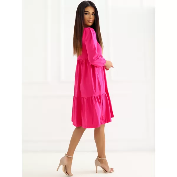  Dámské šaty RUE PARIS RV-SK-5832.18X FUCHSIA 