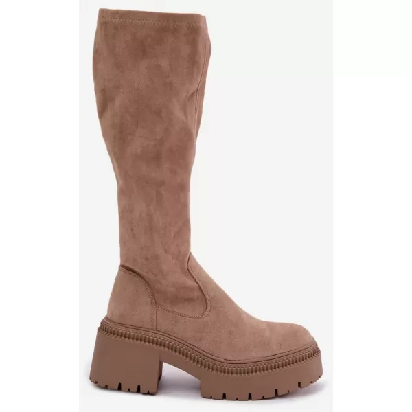  Dámské kozačky BOTO 9671A-1 KHAKI 
