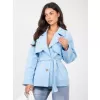Dámský kabát RUE PARIS IT-PL-FL10069.65 LIGHT BLUE