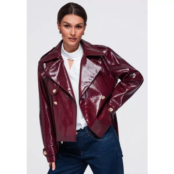  Dámská bunda OMBRE OW-JAFL-0144 BURGUNDY 