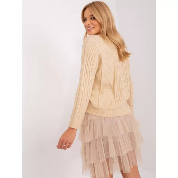  Dámský svetr WOOL FASHION ITALIA AT-SW-2346-2.99P BEIGE 