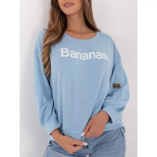  Dámská mikina RUE PARIS RV-BL-A1221.13 LIGHT BLUE 