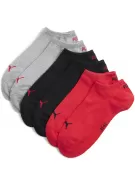 Ponožky PUMA UNISEX SNEAKER PLAIN 3P 93862401 BLACK/RED