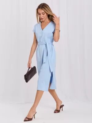Dámské šaty RUE PARIS RV-SK-A1448.21 LIGHT BLUE