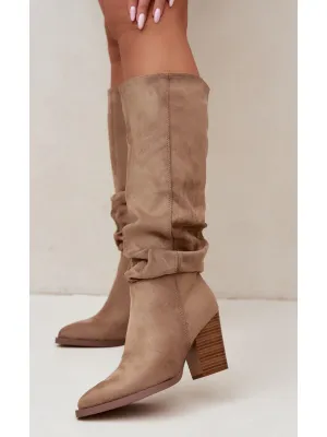 Dámské kozačky BOTO 6557 BEIGE