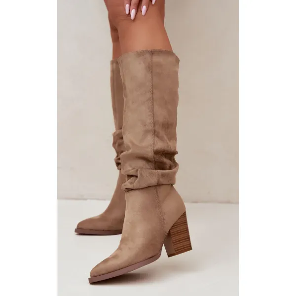  Dámské kozačky BOTO 6557 BEIGE 