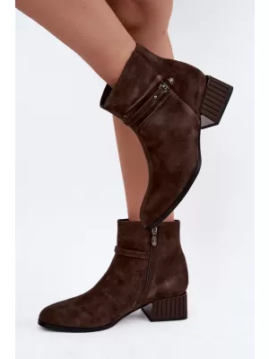 Dámské kotníkové boty D&A CR62-3476 BROWN