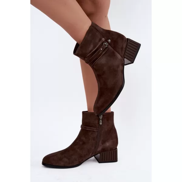  Dámské kotníkové boty D&A CR62-3476 BROWN 