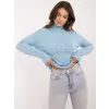 Dámský svetr WOOL FASHION ITALIA AT-SW-2334-2.61 LIGHT BLUE