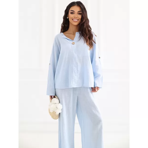  Dámské kalhoty ITALY MODA IT-SP-2873.02 LIGHT BLUE 