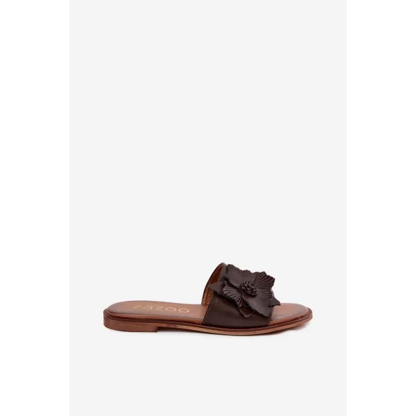  Dámské pantofle ZAZOO 40477 CHOCOLATE 