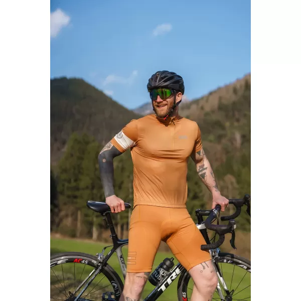  Pánský cyklo dres NORDBLANC CAMEL NBSMF8079 HNĚDÁ 