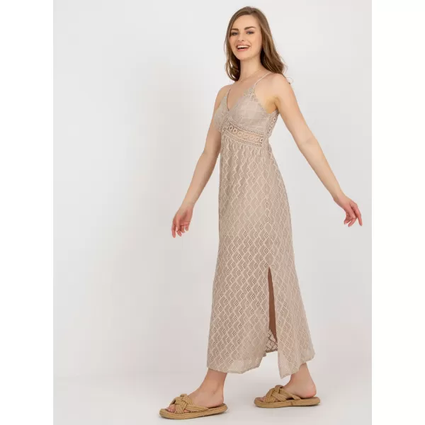  Dámské šaty OCH BELLA TW-SK-BI-8676.22 BEIGE 