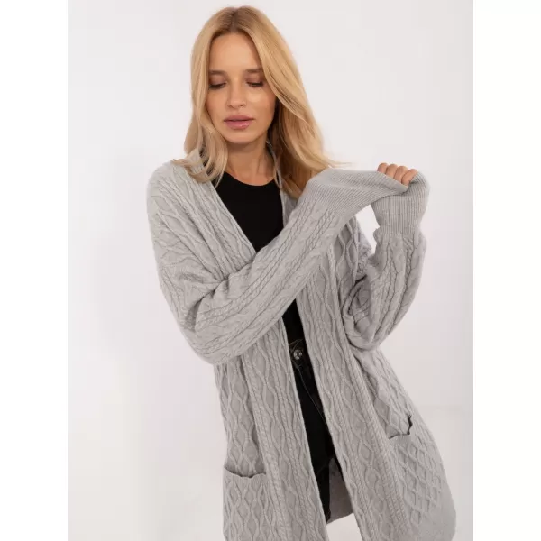  Dámský kardigan WOOL FASHION ITALIA AT-SW-2366.61 GRAY 