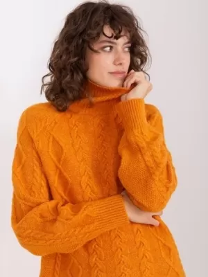 Dámský svetr WOOL FASHION ITALIA AT-SW-2355-2.19P BRIGHT ORANGE
