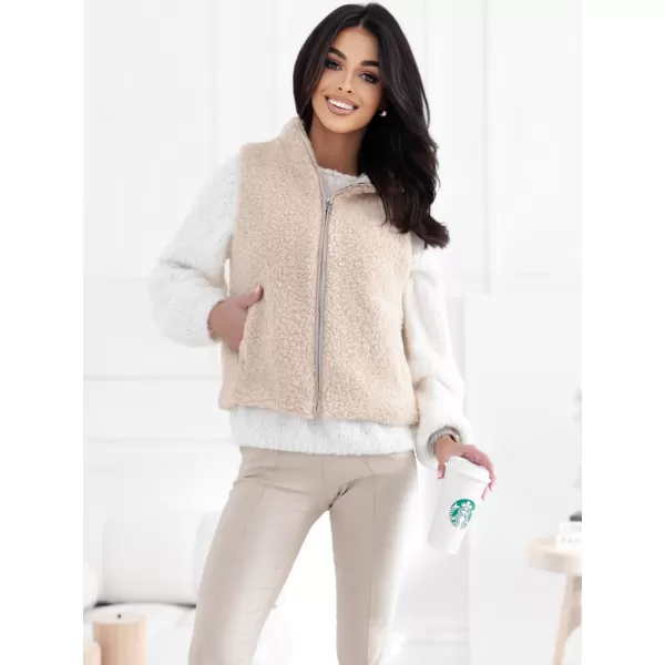  Dámská vesta FACTORY PRICE CS-KZ-1403.00P LIGHT BEIGE 