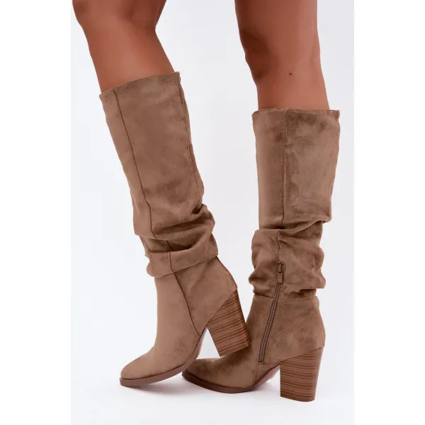  Dámské kozačky BOTO 6557 BEIGE 
