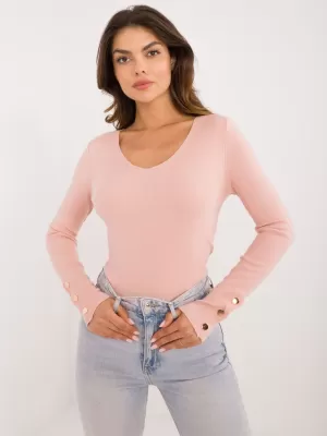 Dámský svetr WOOL FASHION ITALIA AT-SW-2334.49 BRIGHT PINK