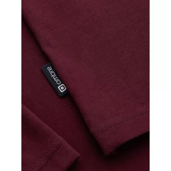  Pánské tričko OMBRE OM-LSBL-0143 BURGUNDY 