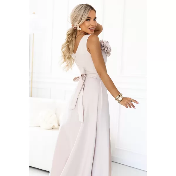  Dámské šaty NUMOCO 669-3 BÉŽOVÁ 
