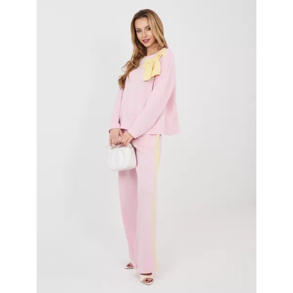  Dámská tepláková souprava RUE PARIS IT-KMPL-22220.25 BRIGHT PINK 