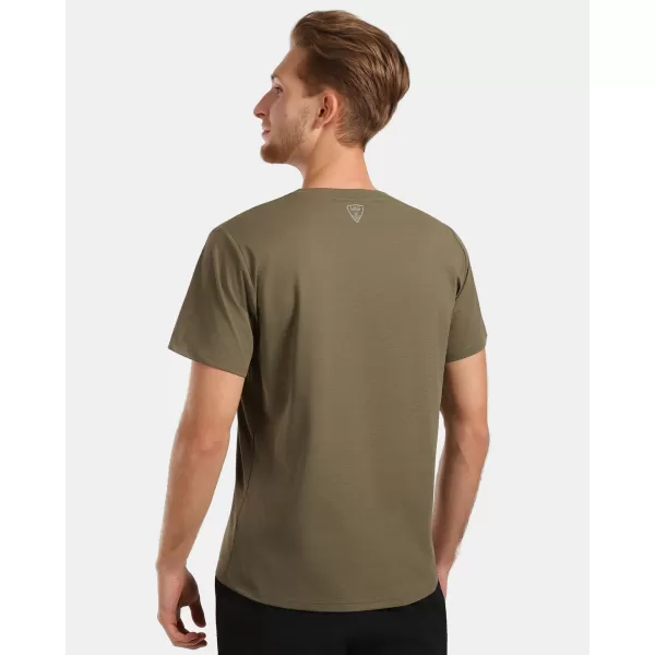  Pánské funkční triko KILPI DIXIE-M 1M0303KI KHAKI 
