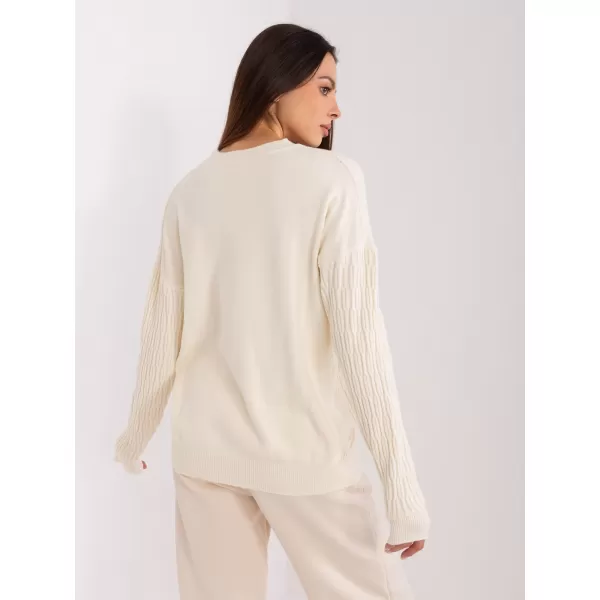  Dámský svetr WOOL FASHION ITALIA AT-SW-2338.14P LIGHT BEIGE 