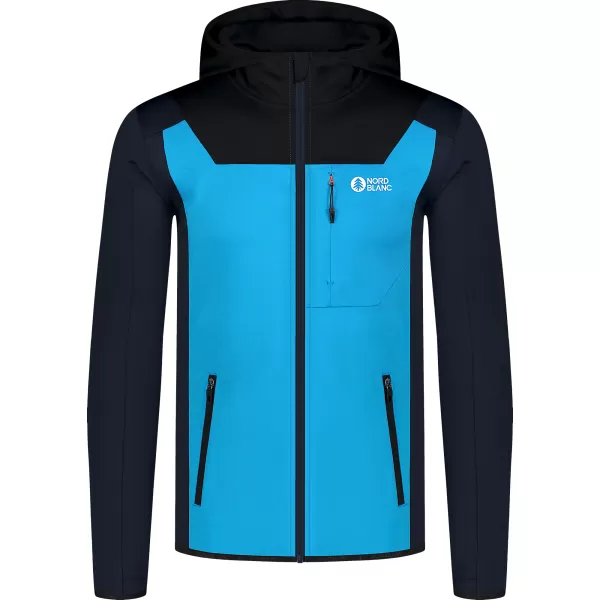  Pánská powerfleece mikina NORDBLANC SPRAWL NBSFM8333 ZÁŘIVĚ MODRÁ 