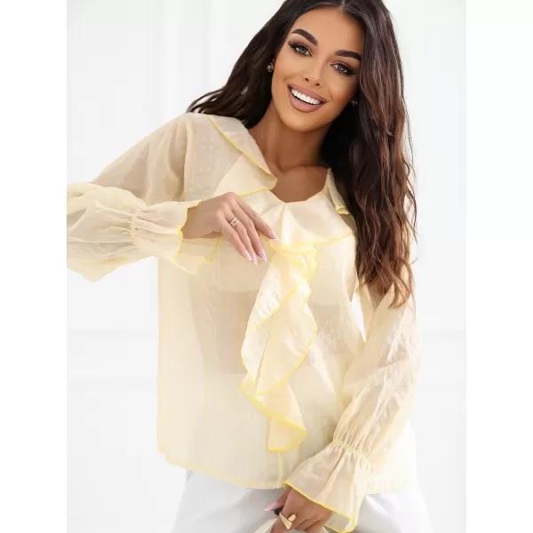 Dámská halenka ITALY MODA IT-BZ-25096.84 BRIGHT YELLOW 