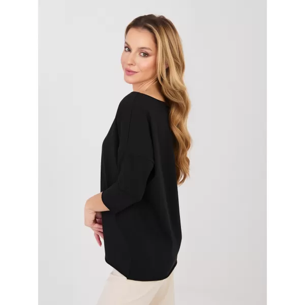  Dámská halenka RUE PARIS RV-BZ-A1187.36 BLACK 