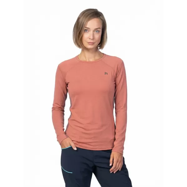  Dámské triko HANNAH TERRA L/S TERRA COTTA/RED MAHOGANY 
