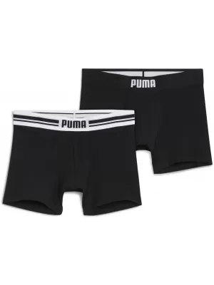 Pánské boxerky PUMA MEN EVERYDAY PLACED LOGO BOXER 2P 93847601 BLACK