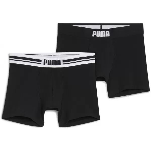  Pánské boxerky PUMA MEN EVERYDAY PLACED LOGO BOXER 2P 93847601 BLACK 