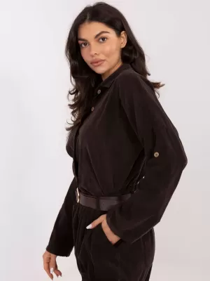 Dámská košile ITALY MODA IT-KS-22390.81 DARK BROWN