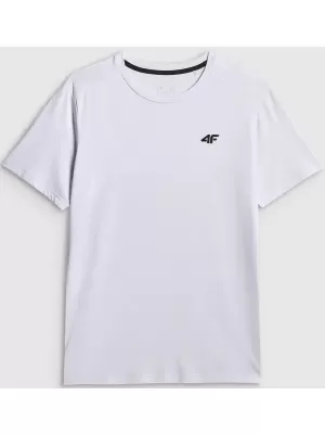 Pánské triko 4F 4FWAW25TTSHM2373 OFF WHITE