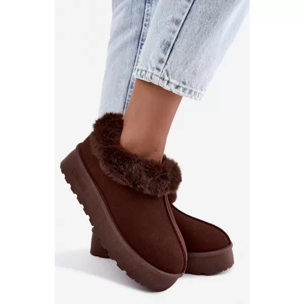  Dámské sněhule BIG STAR SHOES UU274203 BROWN/BEIGE SHADOWS 