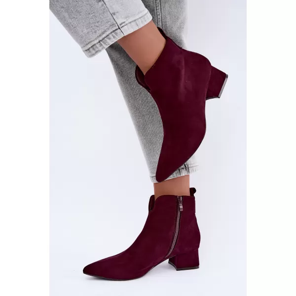 Dámské kotníkové boty BOTO D-334 BURGUNDY 