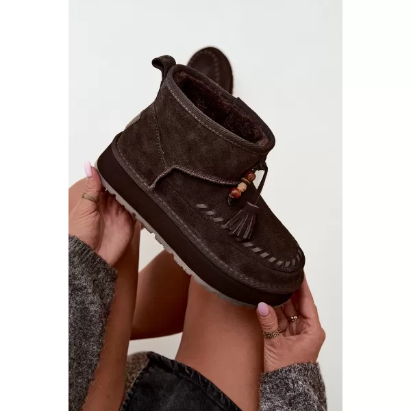  Dámské boty BIG STAR SHOES UU274678 BROWN/BEIGE 