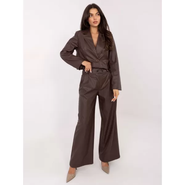  Dámské kalhoty RUE PARIS IT-SP-FL9020.02P BROWN 