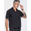 Pánská košile OMBRE OM-SHSS-0221 BLACK